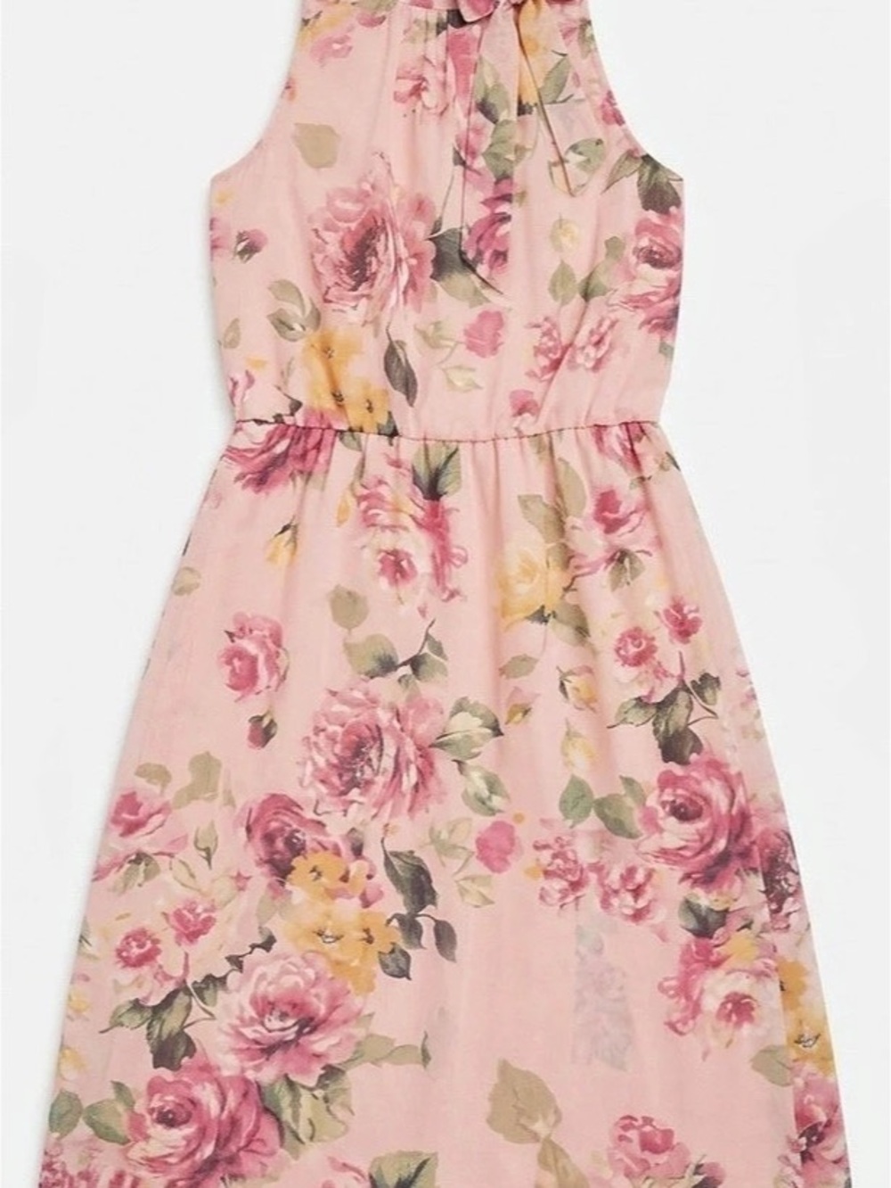Floral Pink Mini Dress